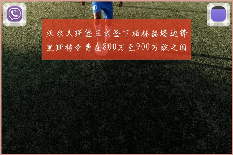 沃尔夫斯堡正式签下柏林赫塔边锋里斯转会费在800万至900万欧之间